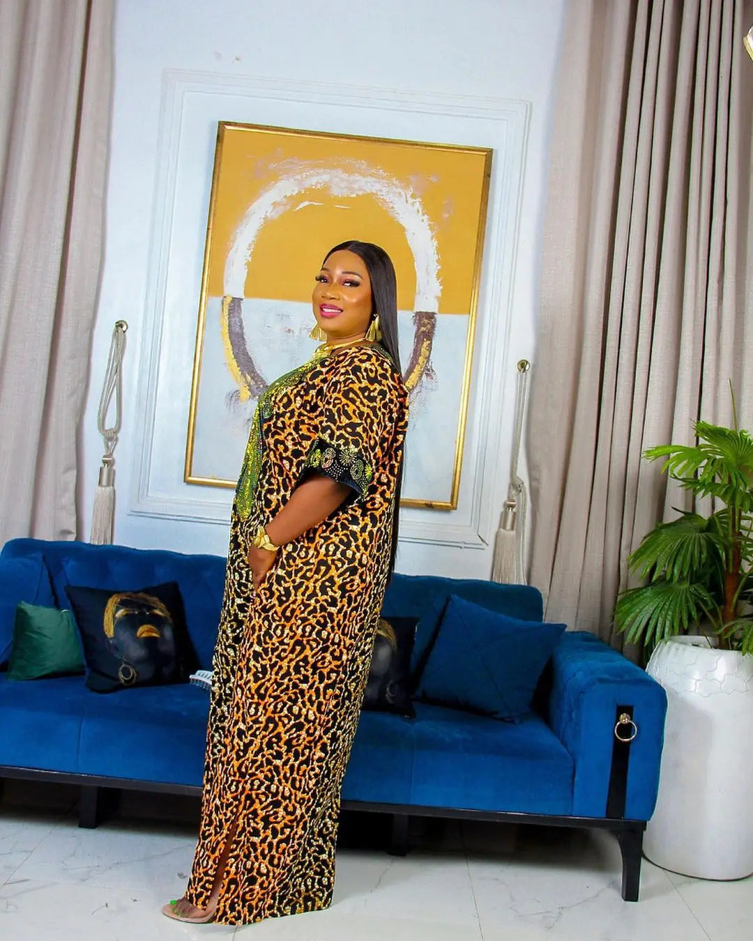 African Evening Gown Dubai Kaftan Abaya Robe Outfits