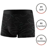 3 Pieces Men Boxers Sports Underwear Underpants Shorts 2XL 3XL 4XL Simple Line Breathable Fashion Sports Fitness