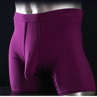 1PCS Mens Long Legs Underwear Separate Ball Pouch Breathable Comfort Sport Seamless Boxer Trunks Shorts Calzoncillo Hombre