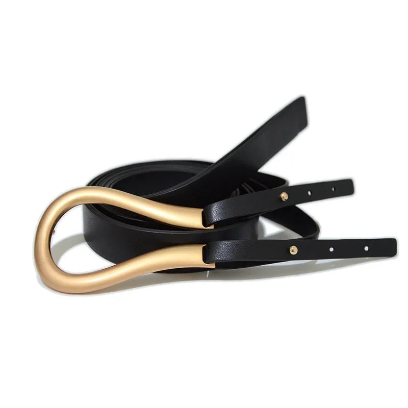 Belts Women Dress Skinny Solid Leather Double Wrap Belt