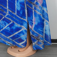 Afro-Fashion Sleeveless Chiffon Maxi Long Dress for curve pretty afro-queens