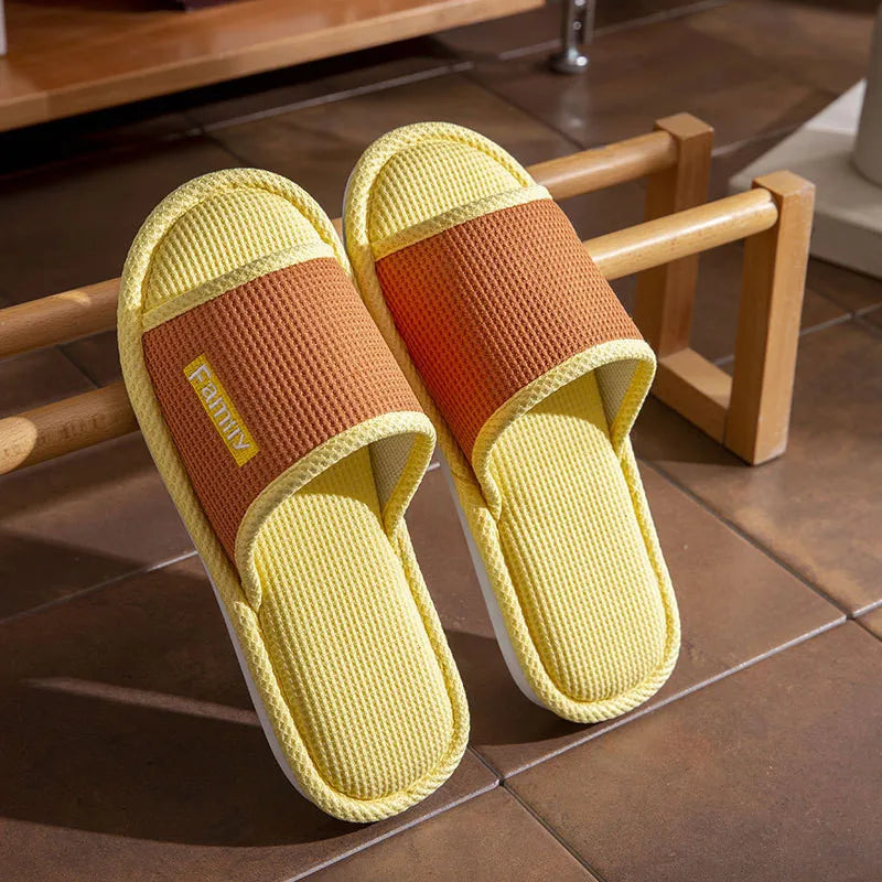 Non Slip Women Breathable Linen Slippers