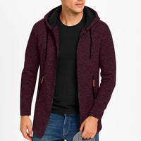 Men Zipper Long Sleeve Casual Hoodie