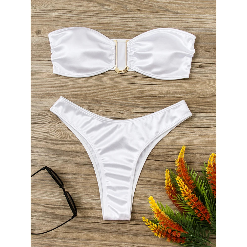Push Up Monokini Bandeau Bikini Swimsuit