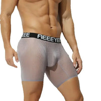 Men's Panties Extended Boxers Sexy Briefs Ultra-Thin Ice Silk Undrewear Seamless Quick-Dry Breathable Fitness Anti-Chafing Legs