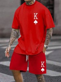 Men's Short sleeved King Printed Set