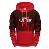 Autumn Winter Mens Tracksuit Casual Printing Splash-ink Hooded Sweatshirts Daily Sports Jogging Clothing Single Piece Tops Pants