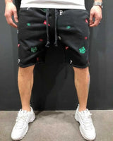 Casual Embroidery  Men Cargo Jogging Shorts
