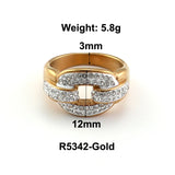 New Design Luxury Shiny Crystal Rings 18 K