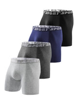4 pieces of men's sports underwear, soft, breathable and comfortable sweatpants