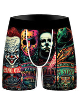 4Pcs Boxer Men's Underwear Soft Sports Breathable Four-season Men's Underwear Trendy Fashion Pop Print Boxer Underwear