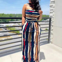 Casual Polka Dot Off Shoulder Jumpsuits