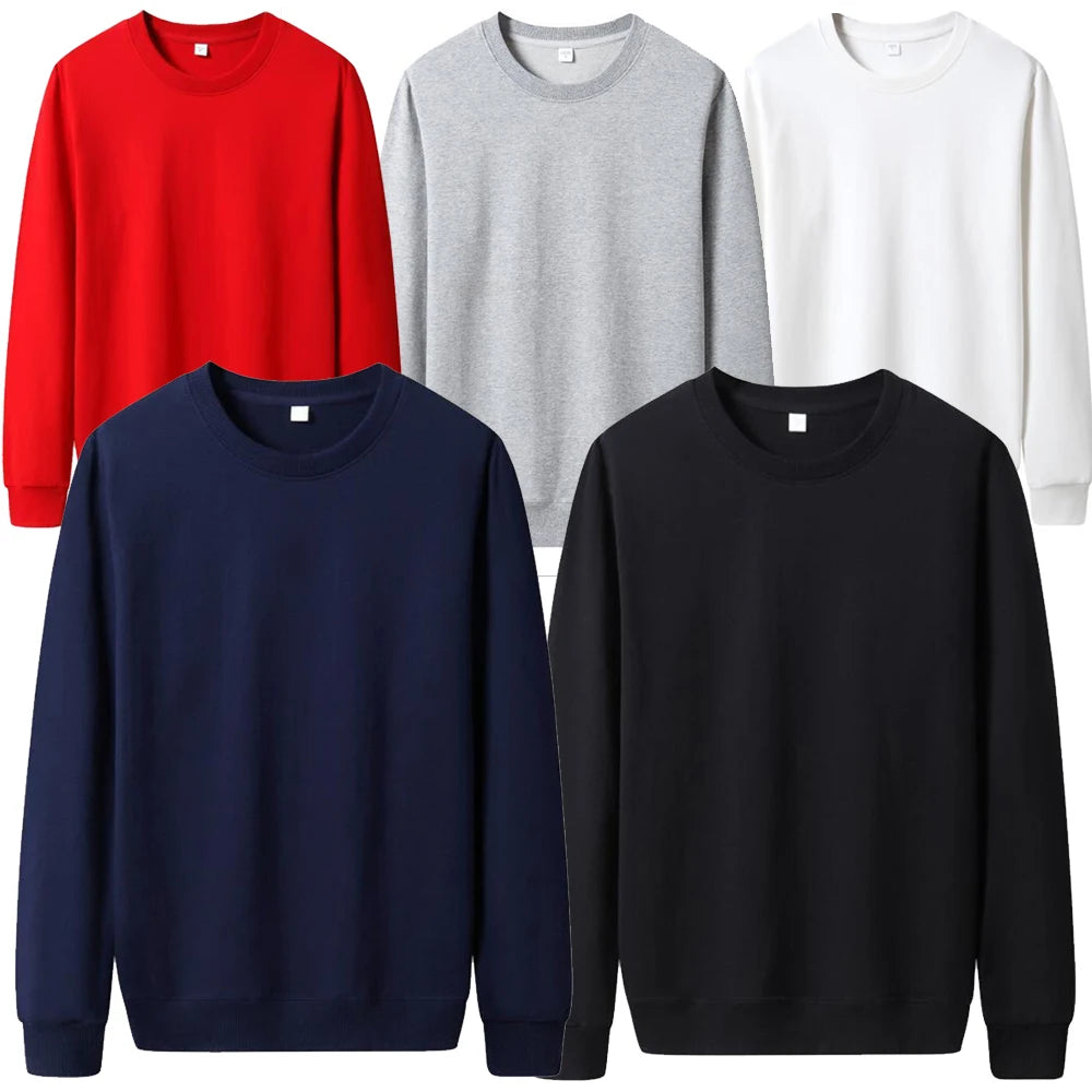 Men Casual Solid Color Sweatshirt