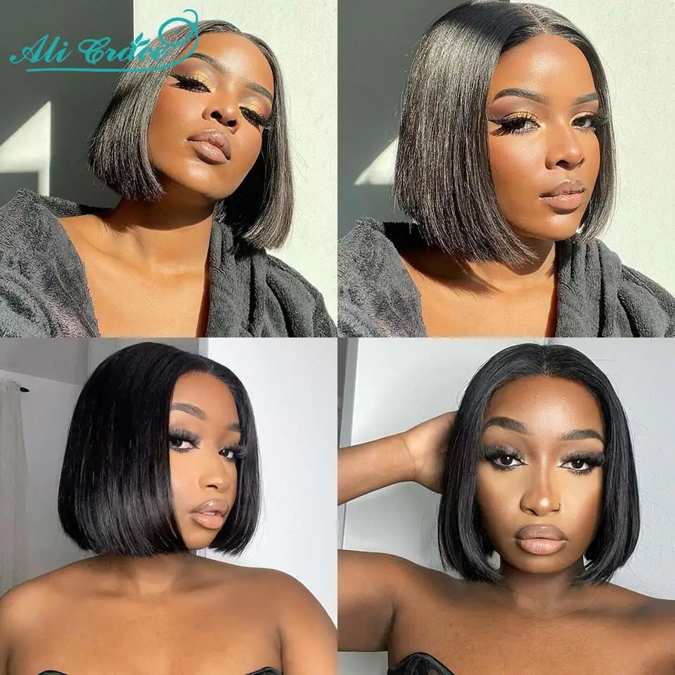 4x4 Lace Short Bob Grace Hair Straight Wig