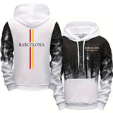 Casual Mens Tracksuit Printing Splash-ink Hooded Sweatshirts Sports Jogging Mens Clothing 2025 Street Single Piece Tops Pants