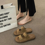 Casual Anti-Skid Flat Fabric Slides