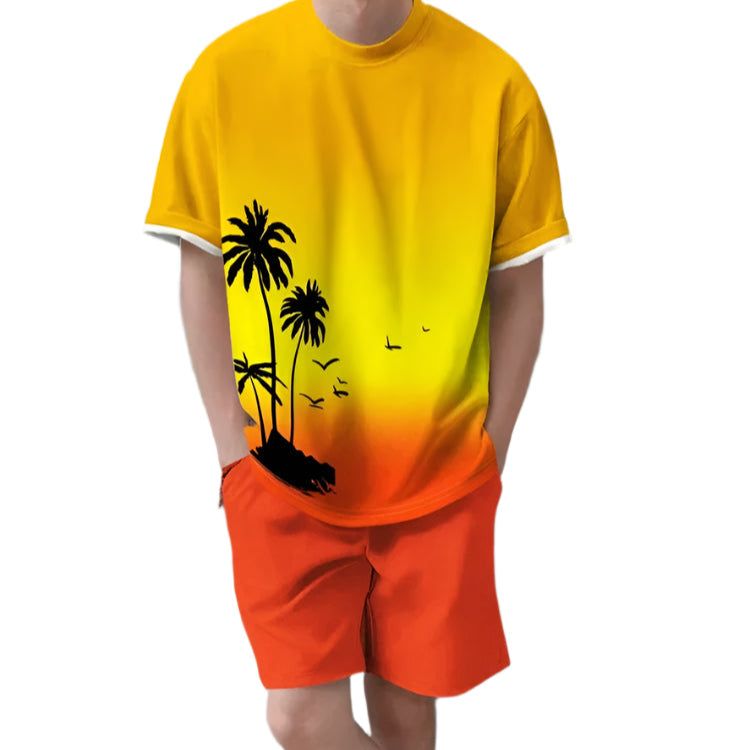 Summer Beach Trees Shorts Set