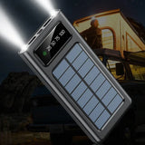 200000mAh 120W Solar Power Bank With Led Lamp Super Fast Charging Ultra High Capacity 4 Wire Digital Display External Battery