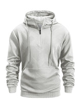 Spring and Autumn Zipper Hooded Casual Sweatshirt