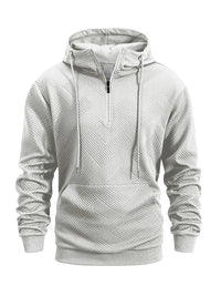 Spring and Autumn Zipper Hooded Casual Sweatshirt