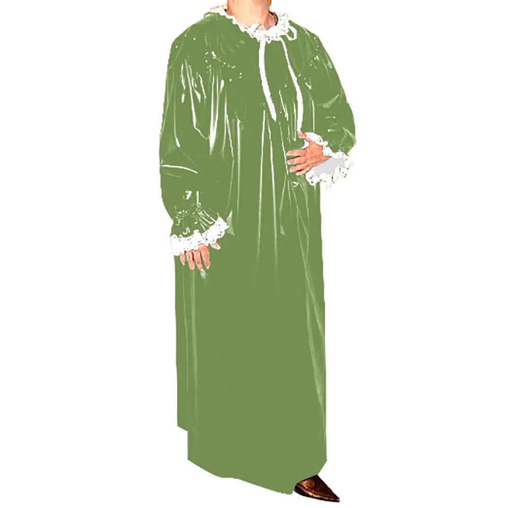 Casual PVC Latex Look Long Maxi Dress