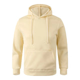 iCool Solid Color Versatile Men Hoodie
