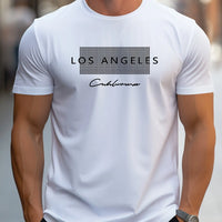 Los Angeles Graphic Printed Slim Fit Casual T-Shirt