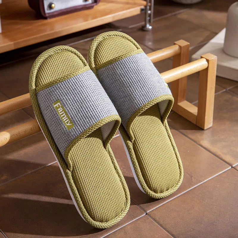 Non Slip Women Breathable Linen Slippers