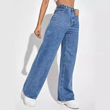 Loose Denim Slim High Waist Wide Leg Pants