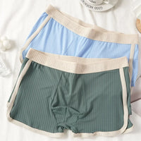 Men's Fashion Striped Boxer Shorts Underwear Sexy Panties Casual Male Boxers Homme U Convex Shorts Lingerie Underpants