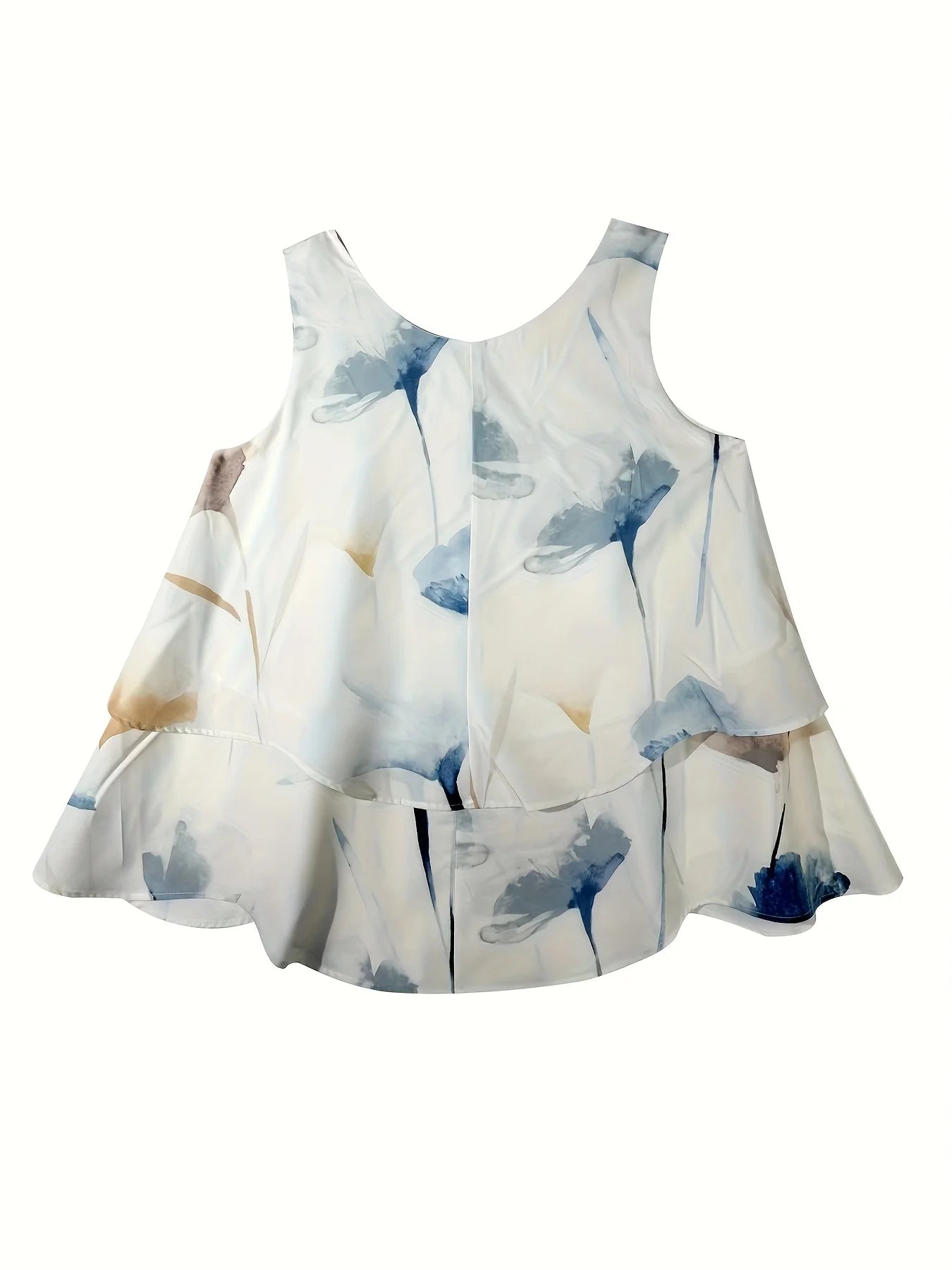 Casual Plus Size Women's Printed Vest