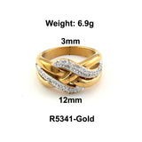 New Design Luxury Shiny Crystal Rings 18 K