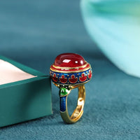 Original ancient gold craftsmanship natural carnelian rings