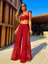 Women Sexy Black 3 Pc Bikini Set With Pants