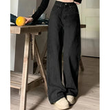 High Waist Gray Goth Straight Leg Pants