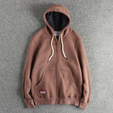 Cardigan Men's Casual Pure Color Zipper Hoodie