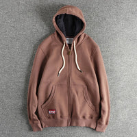 Cardigan Men's Casual Pure Color Zipper Hoodie