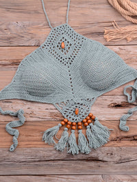 Crochet Bohemia Style Off Shoulder Bikini