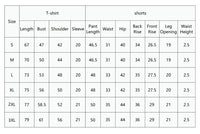 Colored Letters Printing Shirt & Shorts