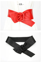 Women Belt for Dress Genuine Leather Bowknot Wide Belts Wrap Waistband Coat Corset Designer Luxury Brand Cummerbunds Waistbelt