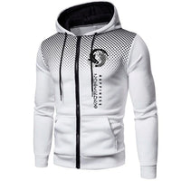 Casual Men's Hoodies Printing Daily Zipper Jacket Outdoors Sports Jogging Mens Clothing Autumn Winter Round Dot Sweatshirts Coat