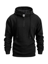 Spring and Autumn Zipper Hooded Casual Sweatshirt
