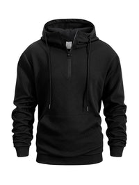 Spring and Autumn Zipper Hooded Casual Sweatshirt