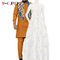 African Dresses for Matching Couple Outfits for Party Vestidos Y23C067