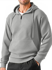 Spring and Autumn Zipper Hooded Casual Sweatshirt
