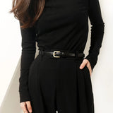 Women's PU Leather Belt with Metal Buckle Casual Simple Waist Strap for Jeans And Dresses Decorative Female Waistband Gift