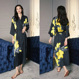 Summer Ice Silk Pajamas Bathrobes