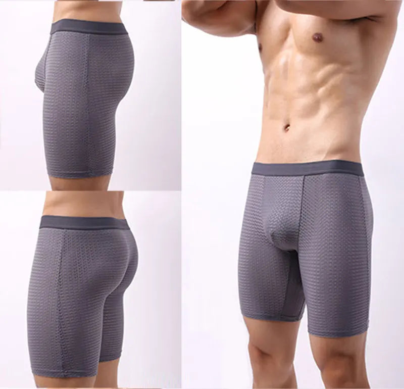 3PCS  Mesh Men Underwear Man Underwear Sexy Hot Long Boxer Shorts Men Boxer Men Panties Boxers for Men Boxer Homme Man Boxer