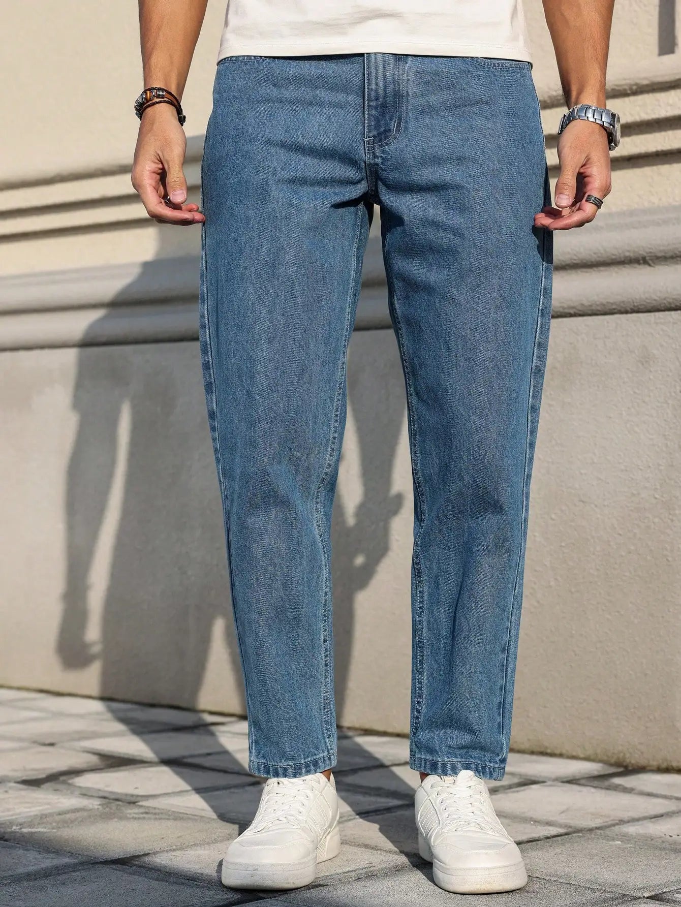 Loose Fit Classic Blue Denim Jeans