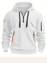 Multi Pocket Zipper Fleece Hoodie